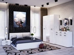 НЭНСИ NEW Кровать 1,6 м с ПМ (Белый глянец холодный/Белый) в Надыме - nadym.ok-mebel.com | фото 2